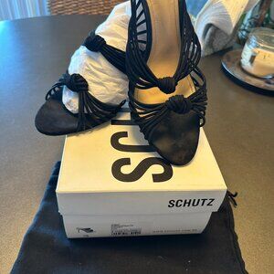 SCHUTZ strappy suede heels
